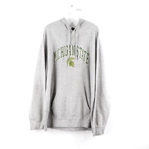 Vintage 90s Michigan State Spartans Hoodie Gray